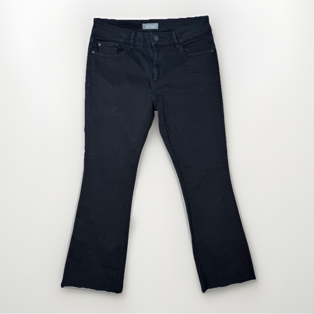 DL1961 Henderson Lara Jeans Womens 28 Black Mid Rise Cropped